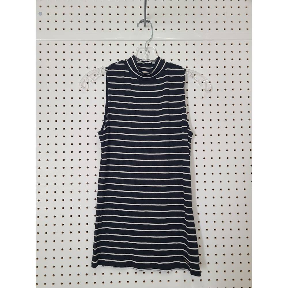 Michael Kors Black White Striped Tank Top
